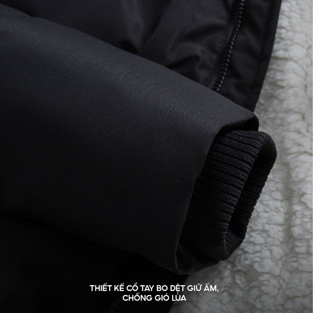 Áo khoác phao Parka nam siêu ấm LUSSO lót lông dày dặn ấm áp  Thời trang mùa thu đông có mũ lông