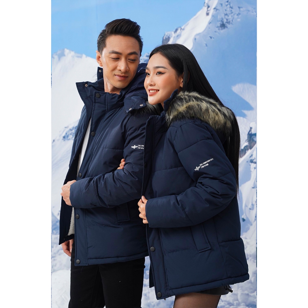 Áo khoác phao Parka nam siêu ấm LUSSO lót lông dày dặn ấm áp  Thời trang mùa thu đông có mũ lông