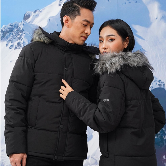 Áo khoác phao Parka nam siêu ấm LUSSO lót lông dày dặn ấm áp  Thời trang mùa thu đông có mũ lông