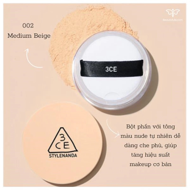 Phấn phủ bột 3CE Stylenanda Natural Finish Loose Powder 20g