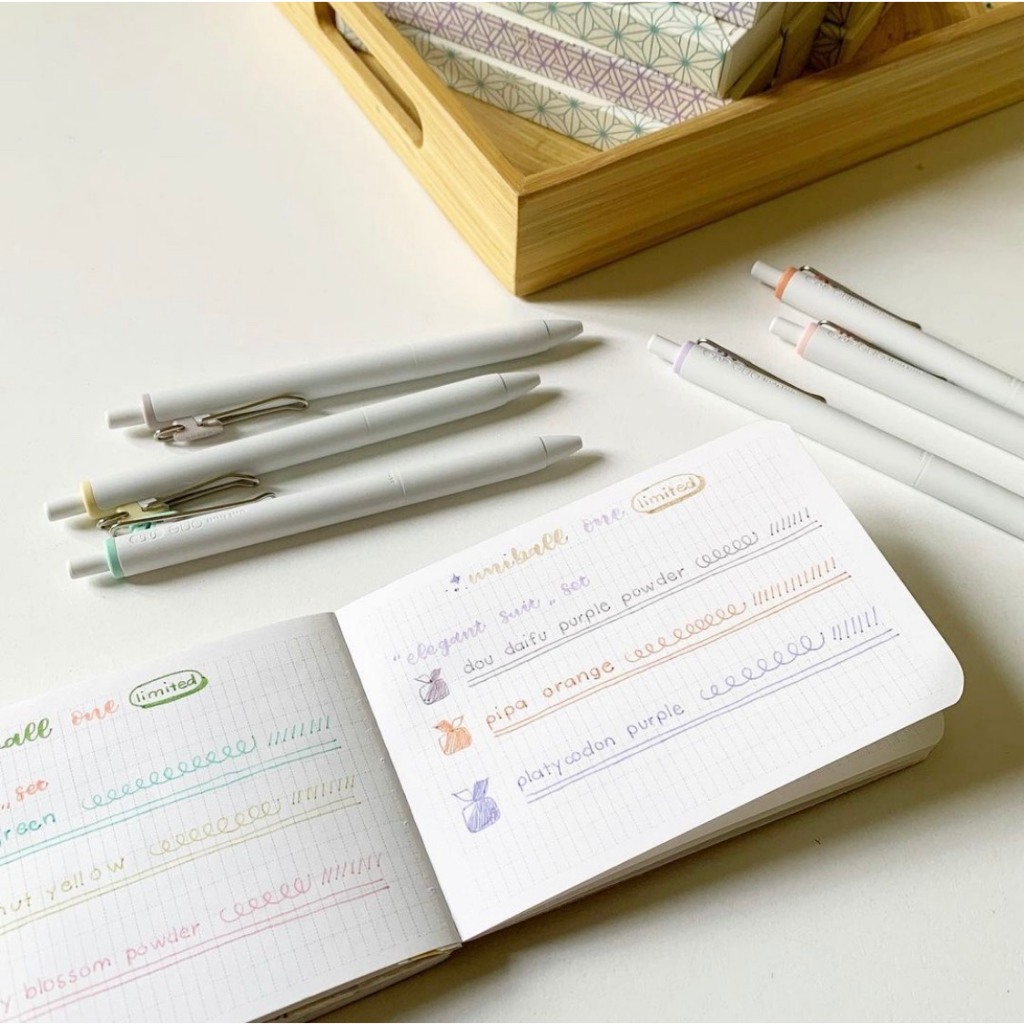 Bút bi gel nhiều màu sắc uni ball limited assortment fika color Art Therapy