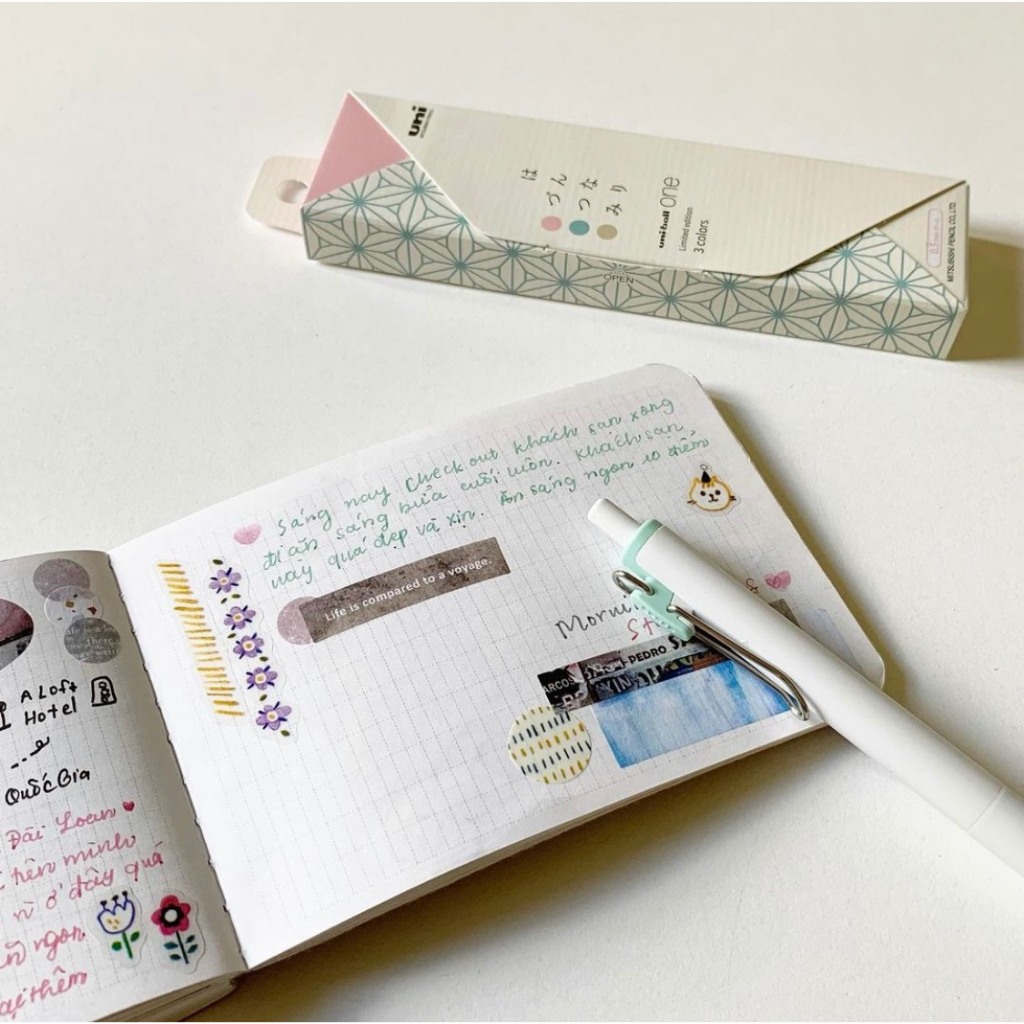 Bút bi gel nhiều màu sắc uni ball limited assortment fika color Art Therapy