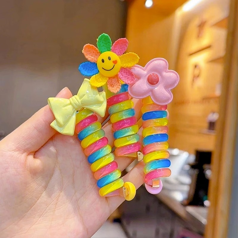 Dây buộc tóc xoắn lò xo dễ thương cho bé phụ kiện tóc cho bé