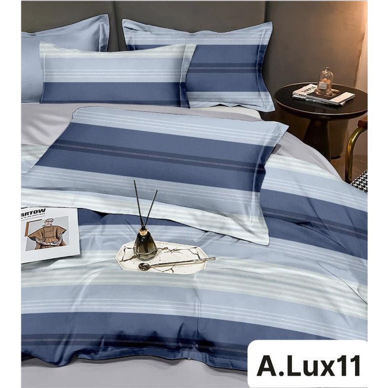 Bộ Drap Microfiber Aroma Luxury 4 Món - Vải Mát Tencel Loại 2 - Họa Tiết Đa Dạng - Sang Trọng