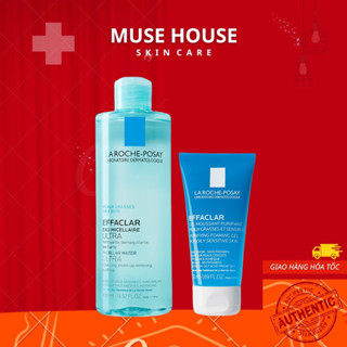 [Mã COSBAUH3 giảm 8% đơn 300K] Bộ Sản Phẩm Làm Sạch Sâu Dành Cho Da Dầu Mụn La Roche Posay - Muse House
