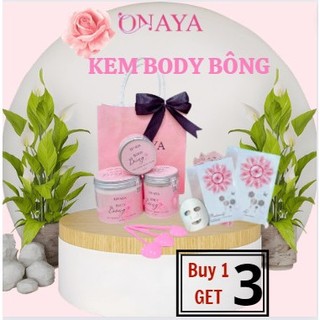  Kem Body Bông ONAYA Dưỡng Trắng Da Toàn Thân Mềm Mịn Da