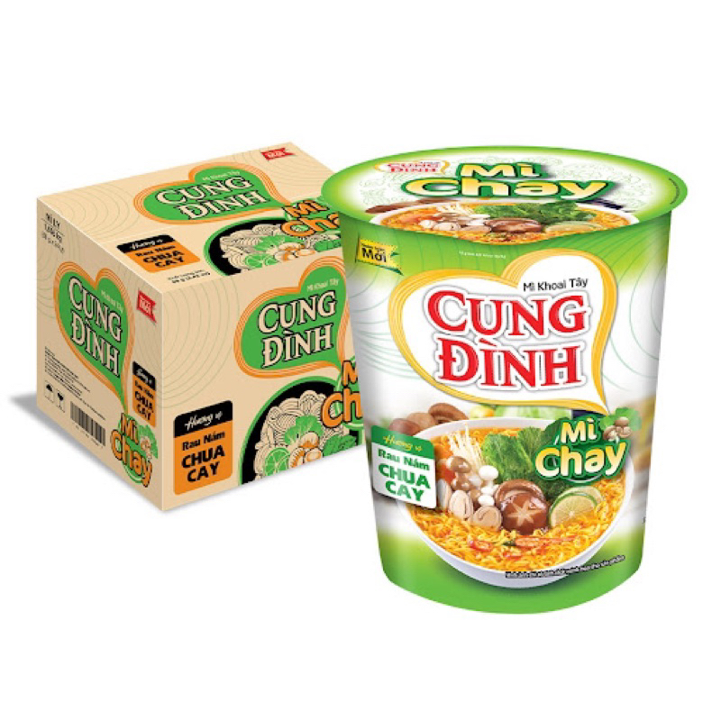 Mì ly chay Cung đình rau nấm chua cay ly 70g