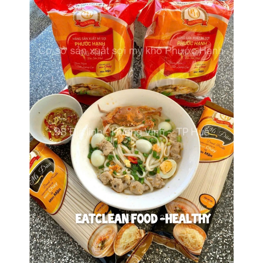 BÁNH CANH KHÔ HUẾ (MÌ VẮT HUẾ)/Mì đũa - LOẠI ĐẶC BIỆT MỀM, DAI, THƠM NGON, HẢO HẠNG (500g)