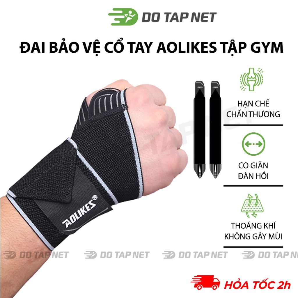Băng Quấn Bảo Vệ Cổ Tay Aolikes Tập Gym Giúp Tránh Chân Thương Giảm Căng Cơ Và Mệt Mỏi