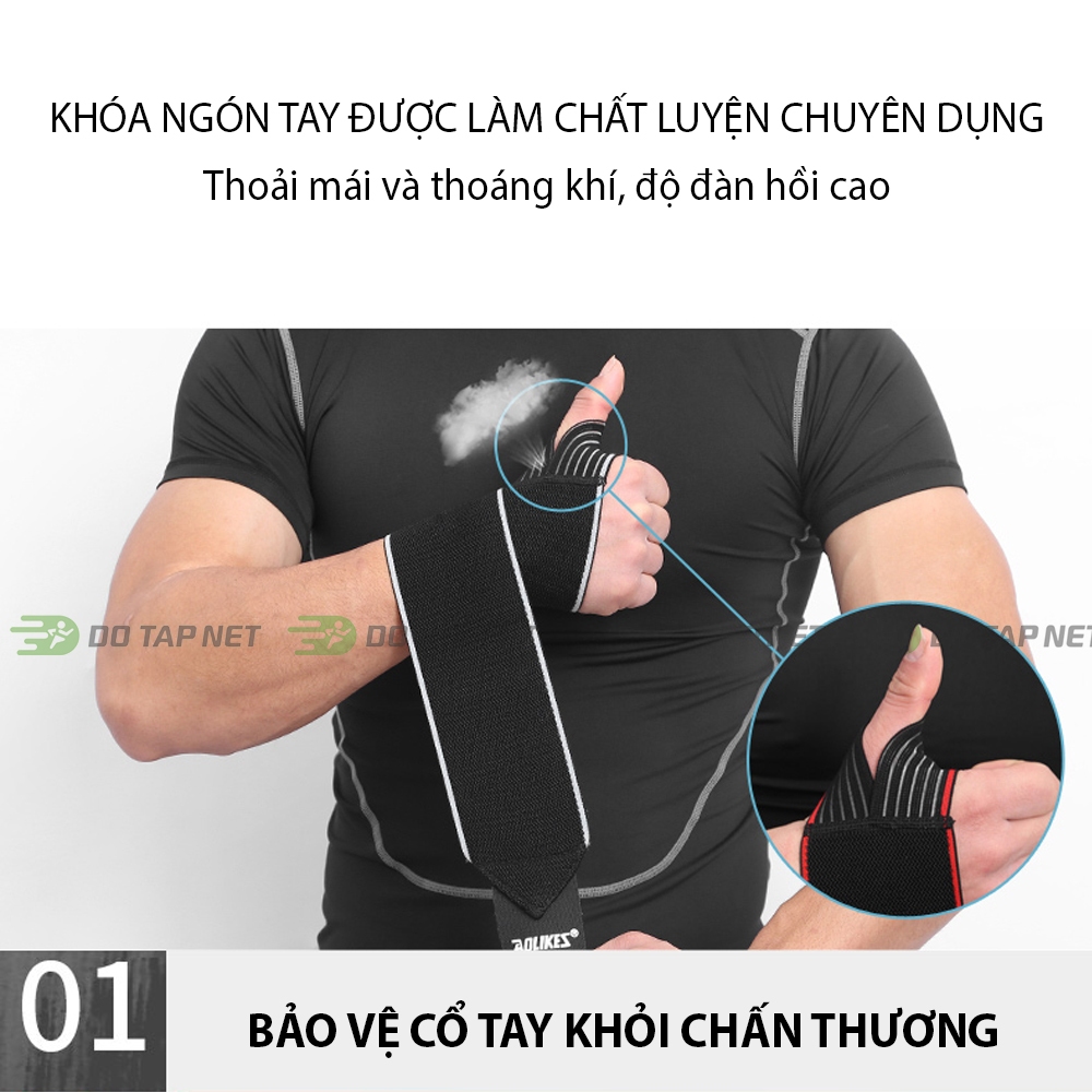 Băng Quấn Bảo Vệ Cổ Tay Aolikes Tập Gym Giúp Tránh Chân Thương Giảm Căng Cơ Và Mệt Mỏi