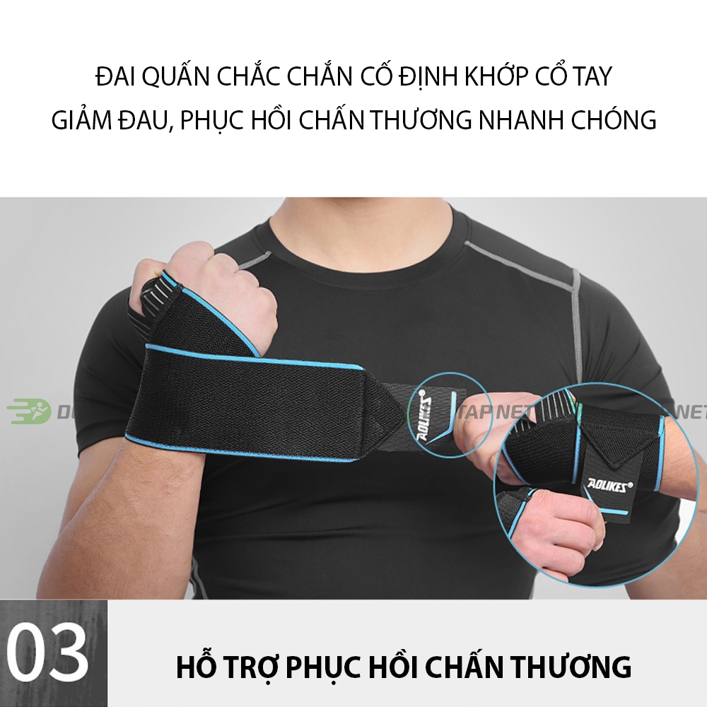 Băng Quấn Bảo Vệ Cổ Tay Aolikes Tập Gym Giúp Tránh Chân Thương Giảm Căng Cơ Và Mệt Mỏi