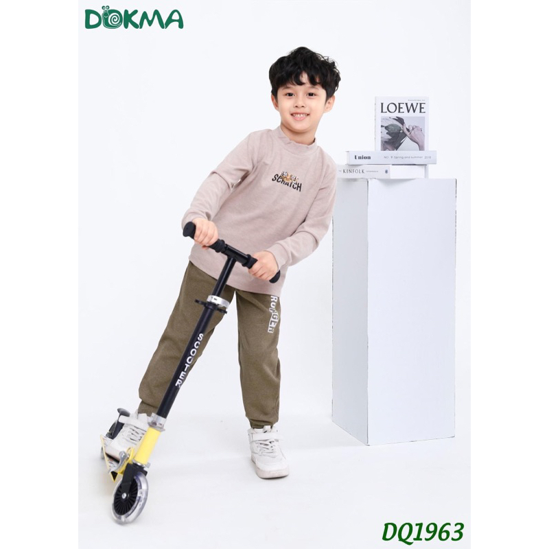 Áo cổ 3 phân dài tay Dokma vải nỉ nhung dày ấm DMA392 DA1921