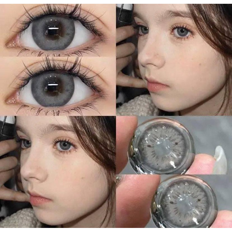 Đôi Lens Xám Giãn Tròng  Cực Hot