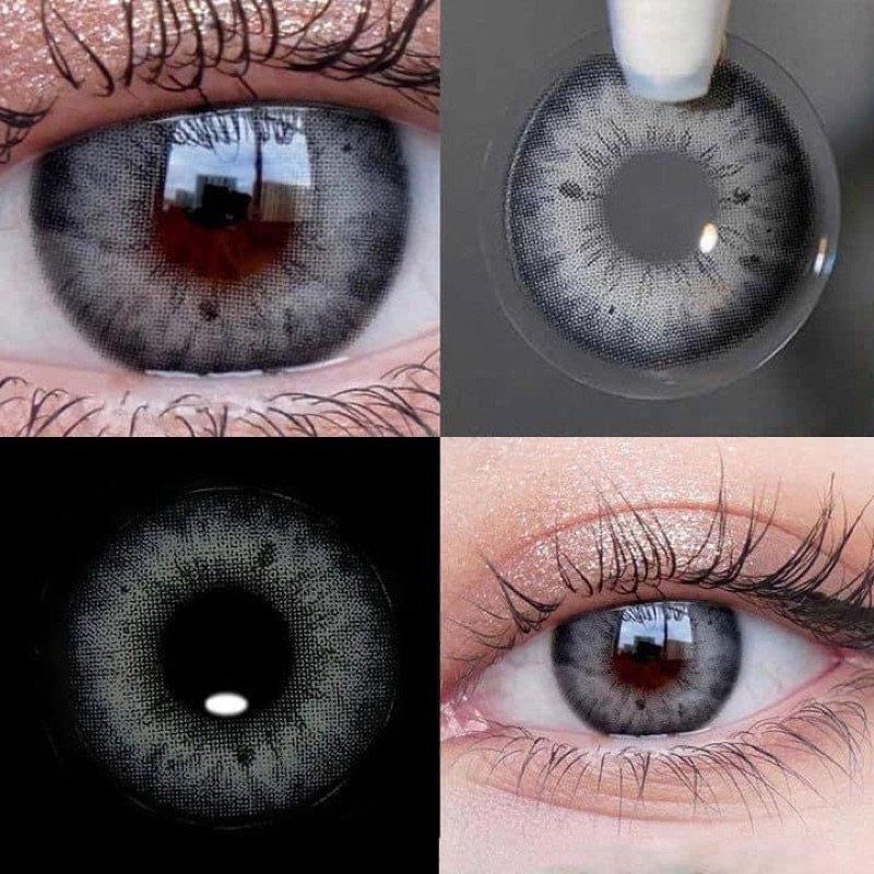 Đôi Lens Xám Giãn Tròng  Cực Hot