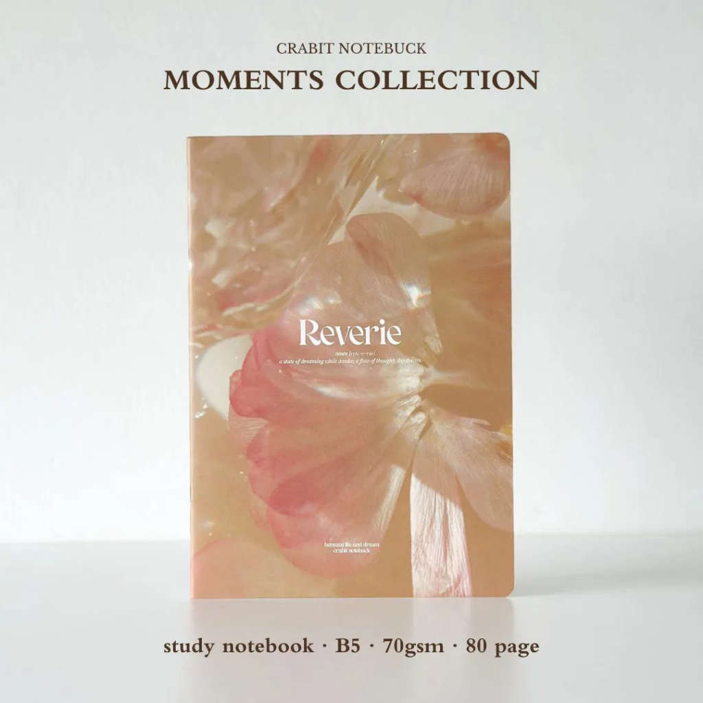 Vở Crabit kẻ ngang Moments Hoa Aesthetic - Vở học sinh, sinh viên B5 80 trang