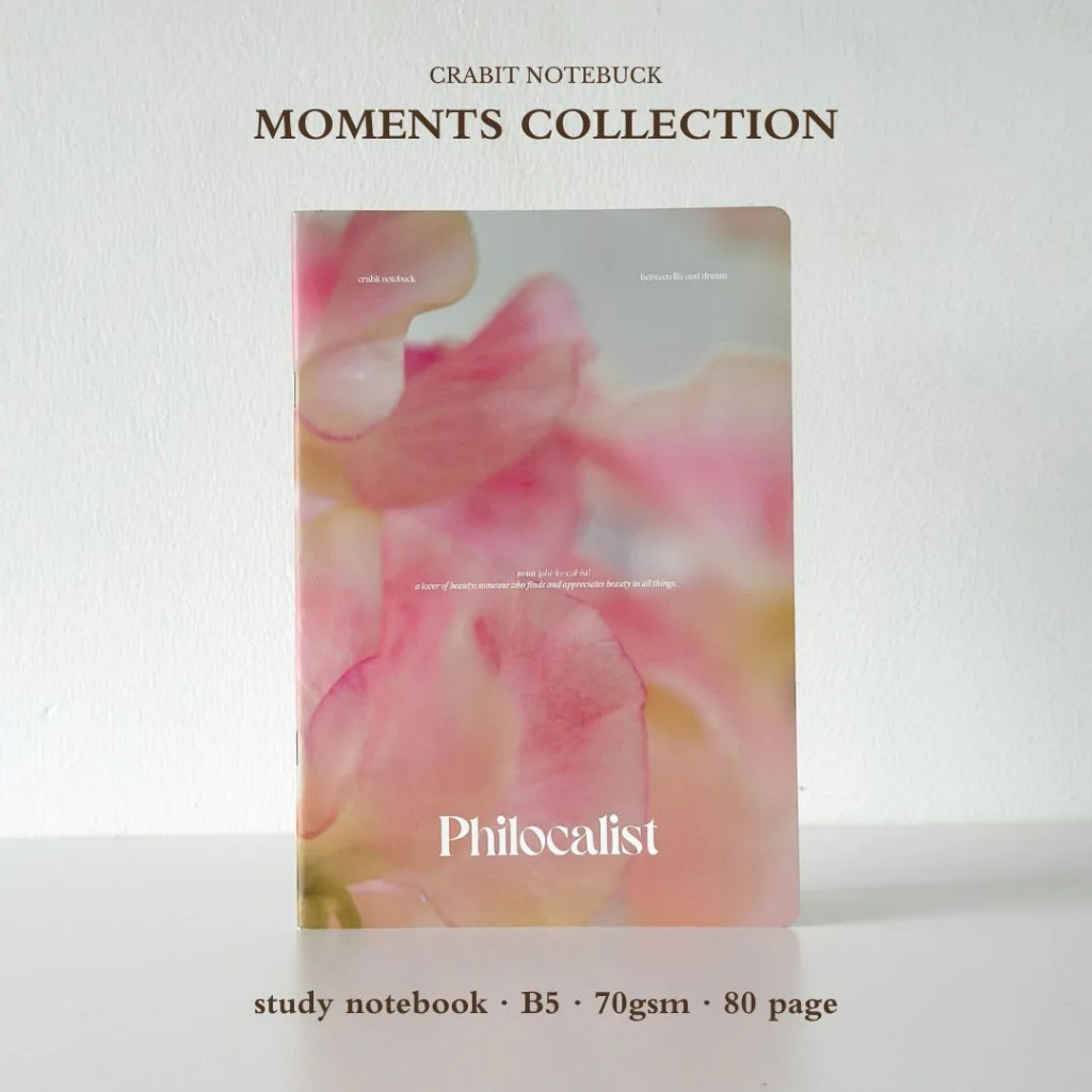 Vở Crabit kẻ ngang Moments Hoa Aesthetic - Vở học sinh, sinh viên B5 80 trang