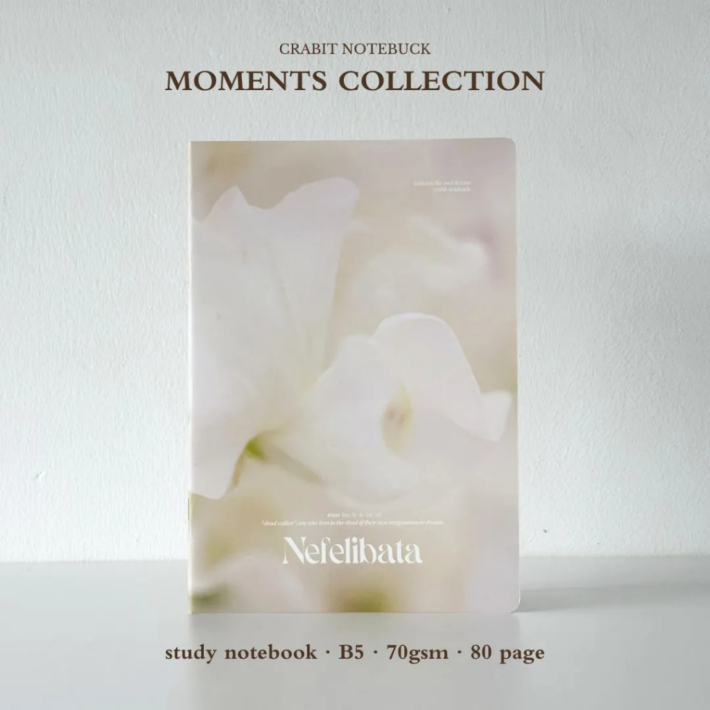 Vở Crabit kẻ ngang Moments Hoa Aesthetic - Vở học sinh, sinh viên B5 80 trang