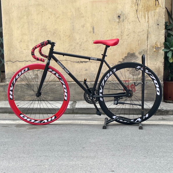Xe đạp Fixed Gear tay cong 2 lip Vành 60 có logo trên khung - 2023