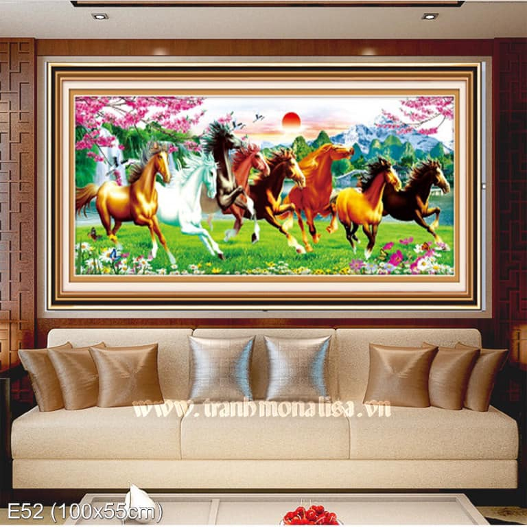 Tranh thêu kín Mã Đáo Thành Công , Tranh chưa thêu