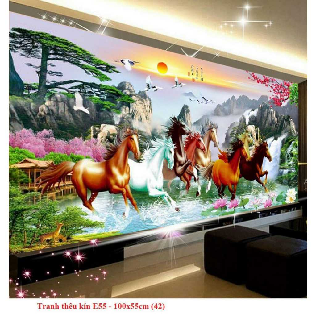 Tranh thêu kín Mã Đáo Thành Công , Tranh chưa thêu