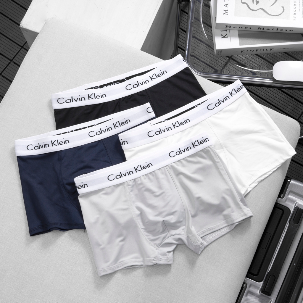 Combo 4 quần lót nam, quần boxer chất thun lạnh kháng khuẩn co giãn 4 chiều phong cách nam tính