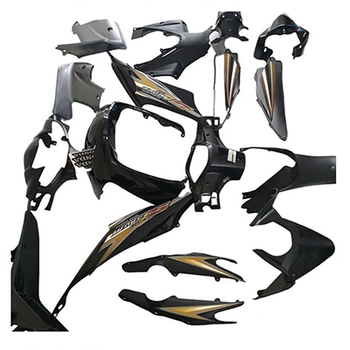 Bộ dàn áo xe WAVE S110 màu TRẮNG, ĐEN, ĐỎ   nhựa ABS nguyên sinh