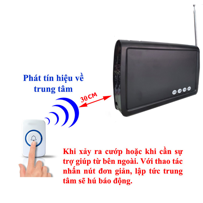 Chuông gọi phục vụ không dây dành cho quán cà phê, nhà hàng, khách sạn, quán ăn PV01