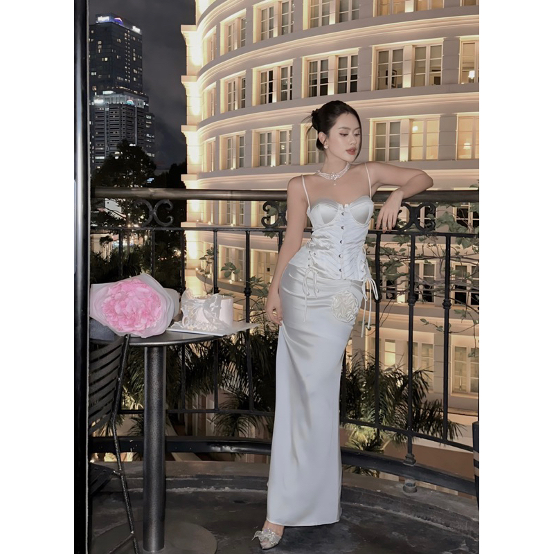 Set cúp corset chân váy dài