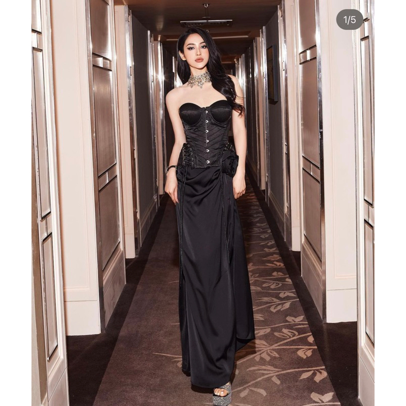 Set cúp corset chân váy dài