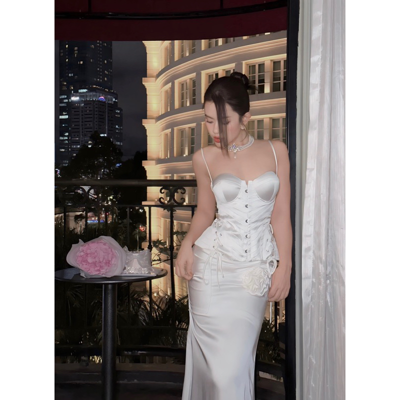 Set cúp corset chân váy dài