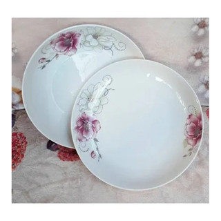 dĩa sứ sâu lòng in hoa.(1 cái dĩa)