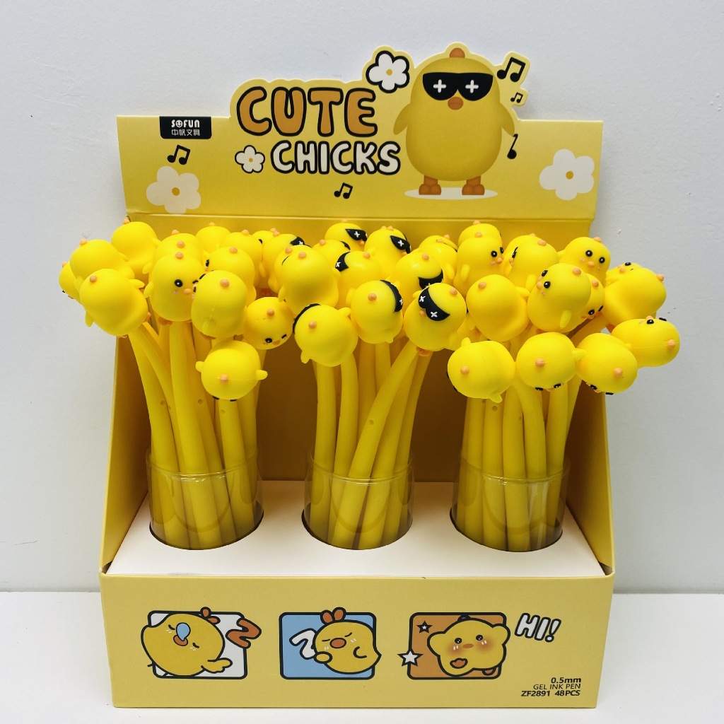 Bút bi CT28 nhiều hình cute dễ thương ngòi 0.5mm, mực đen nét đều nhiều nhân vật hình hoạt hình dễ lựa chọn