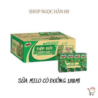 (DATE MOI) Thùng Sữa Milo 48 hộp x 180ml Có Đường/Ít Đường
