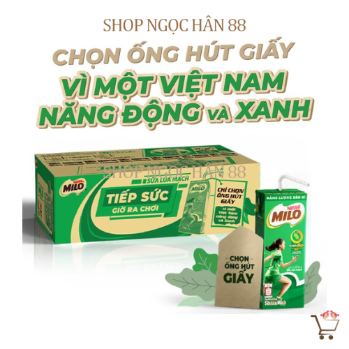 Lốc 4 Hộp Sữa Milo Lúa Mạch 180ml