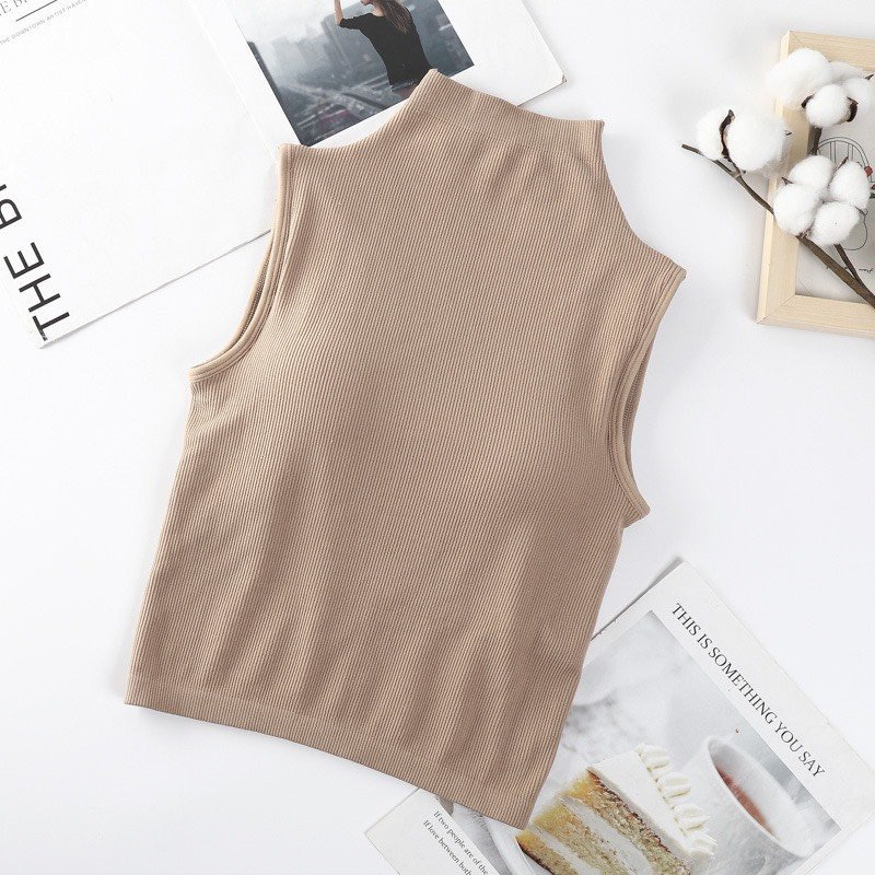 Áo sát nách cổ 3 phân MINCHI  thun tăm có sẵn lót đệm loại 1 hàng QC