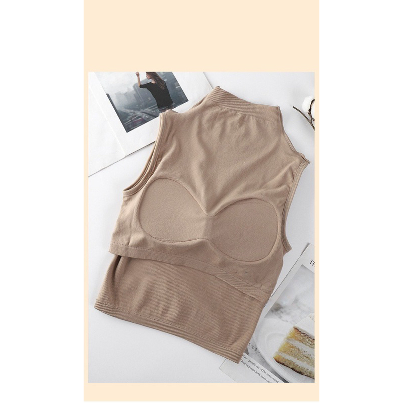 Áo sát nách cổ 3 phân MINCHI  thun tăm có sẵn lót đệm loại 1 hàng QC