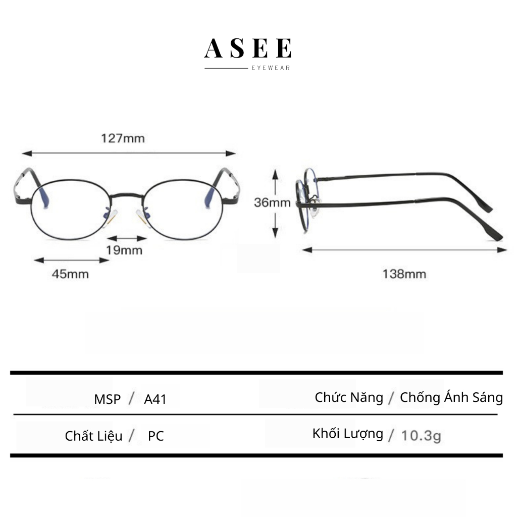 Kính Cận Dáng Nhỏ Phong Cách Douyin Thời Trang Chống Ánh Xanh
