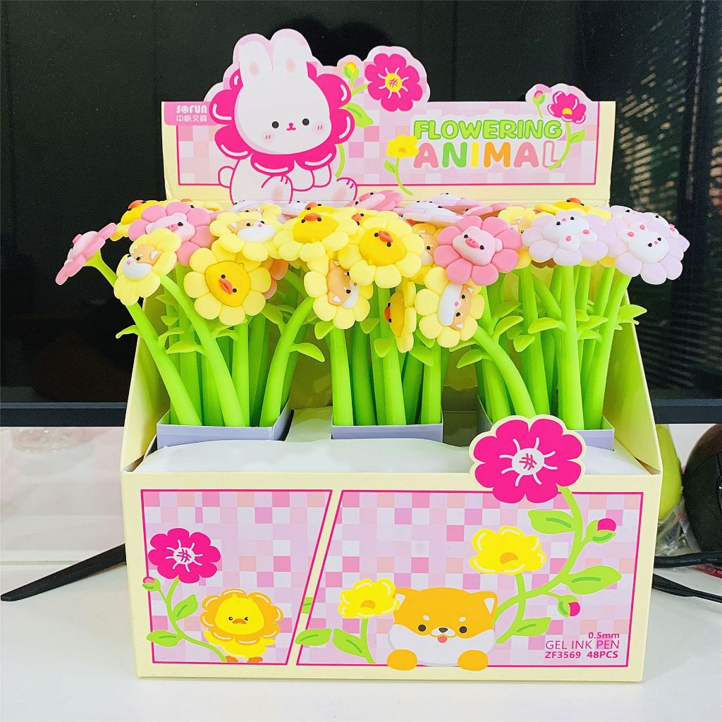 Bút bi CT28 nhiều hình cute dễ thương ngòi 0.5mm, mực đen nét đều nhiều nhân vật hình hoạt hình dễ lựa chọn