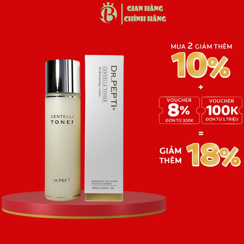 Nước Hoa Hồng Dưỡng Da Căng Bóng Dr.Pepti Centella Toner 180ml
