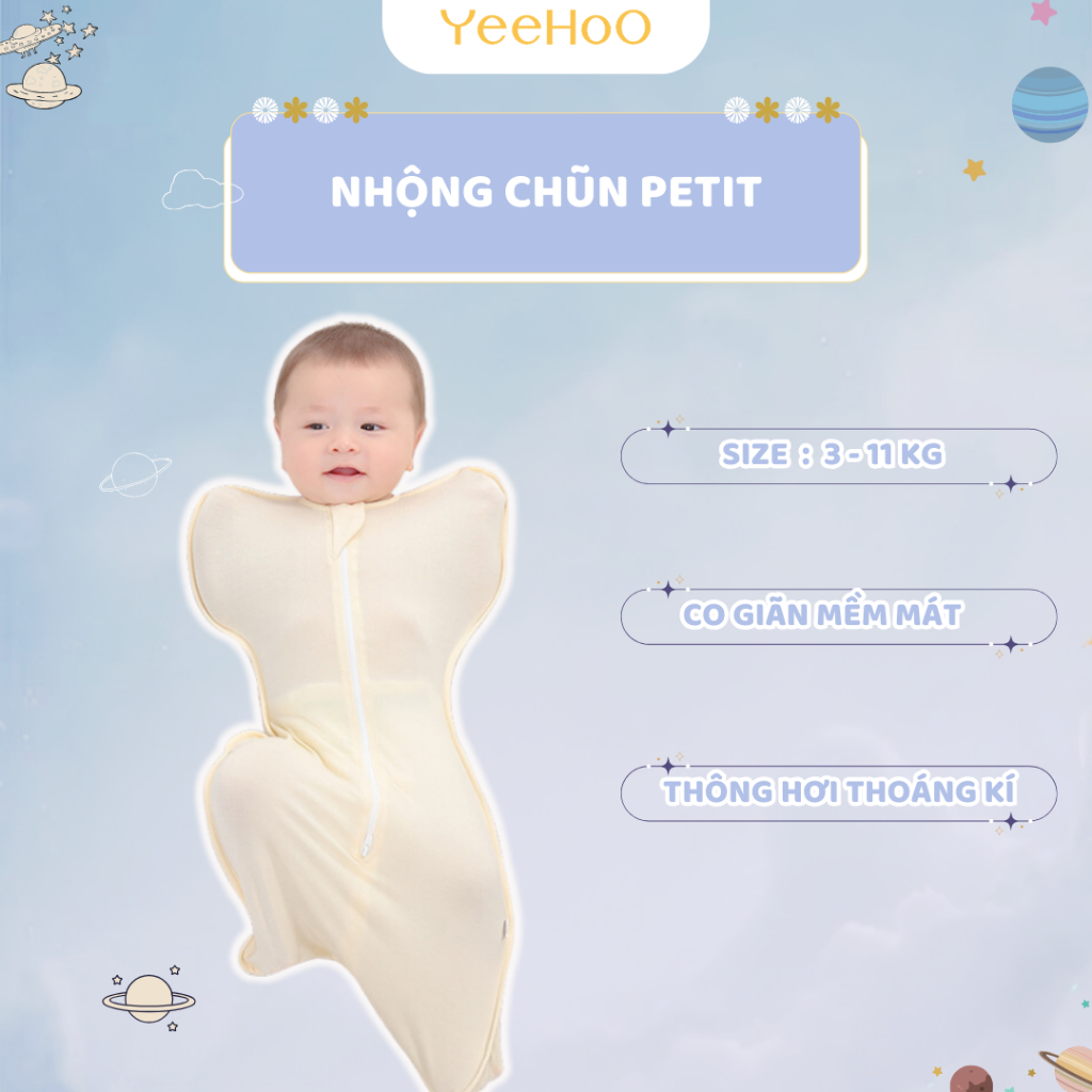 Nhộng Chũn Sơ Sinh PIMSTUDIO Mùa Hè Cho Bé 0-9 Tháng Chống Giật Mình Ngủ Ngon