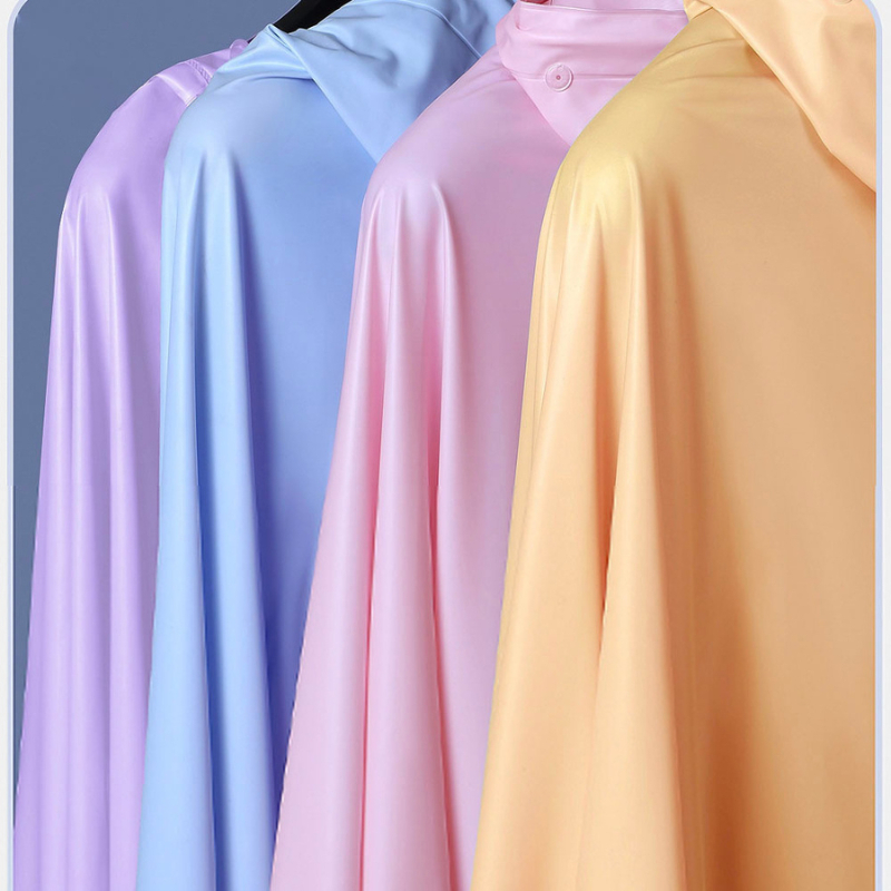 Áo mưa nửa trước trong suốt cho mẹ và bé DELADEP kèm kính chắn mưa, che phủ toàn thân, tà áo siêu rộng siêu bền AMP02