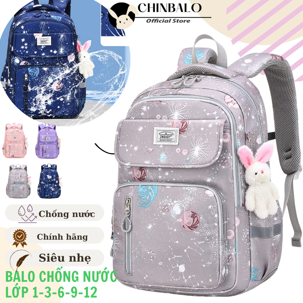 Balo bé gái siêu nhẹ chống nước chính hãng ZMbaby