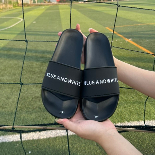 Dép ulzzang Nam Nữ phong cách Hàn Quốc - Dép Quai Ngang Blue And White0