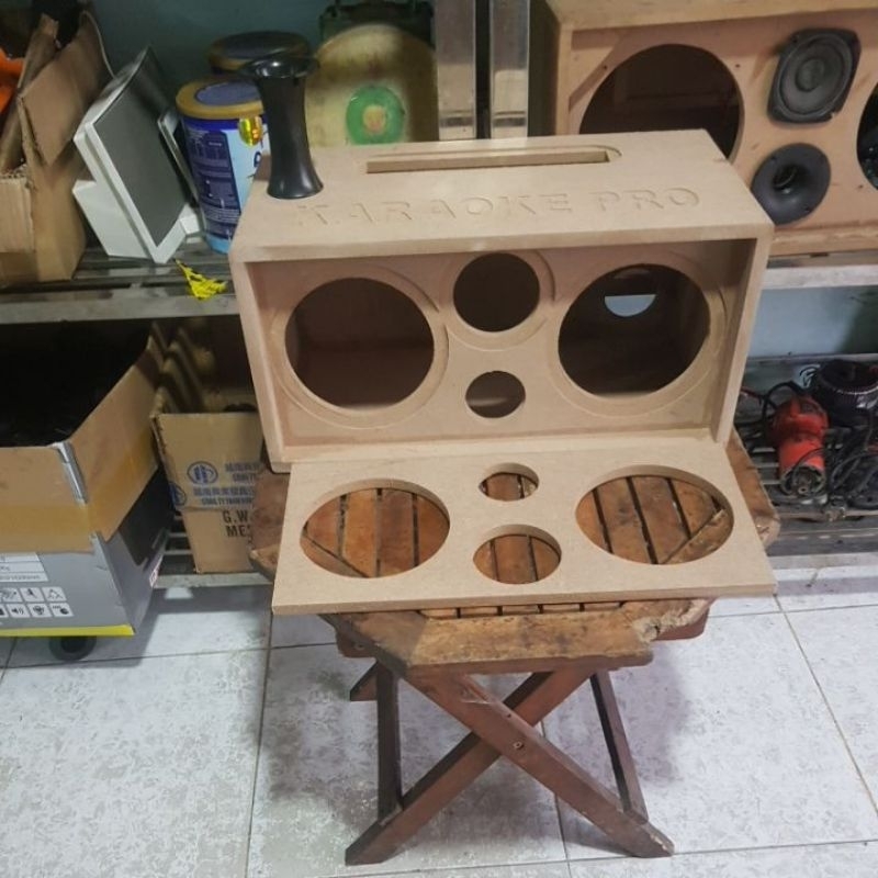 Vỏ thùng loa thô 2 bass 16 cắt mạch k10 không hộc mạch