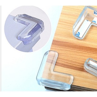 (Vuông)Bọc góc cạnh bàn hình vuông bằng silicon tiện lợi an toàn cho bé