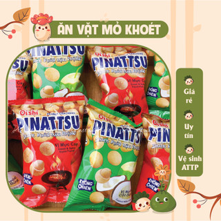 Snack đậu phộng pinatsu oishi 2 vị cốt dừa mực cay