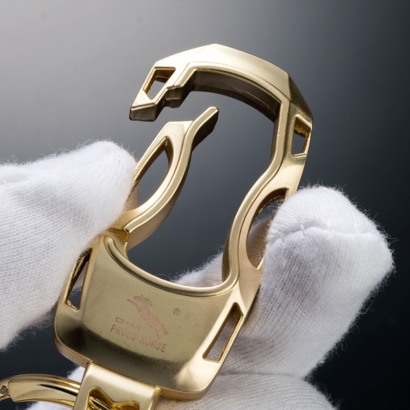 Móc khoá xe máy ô tô Proud Horse OM086 inox cao cấp hiện đại đeo thắt lưng