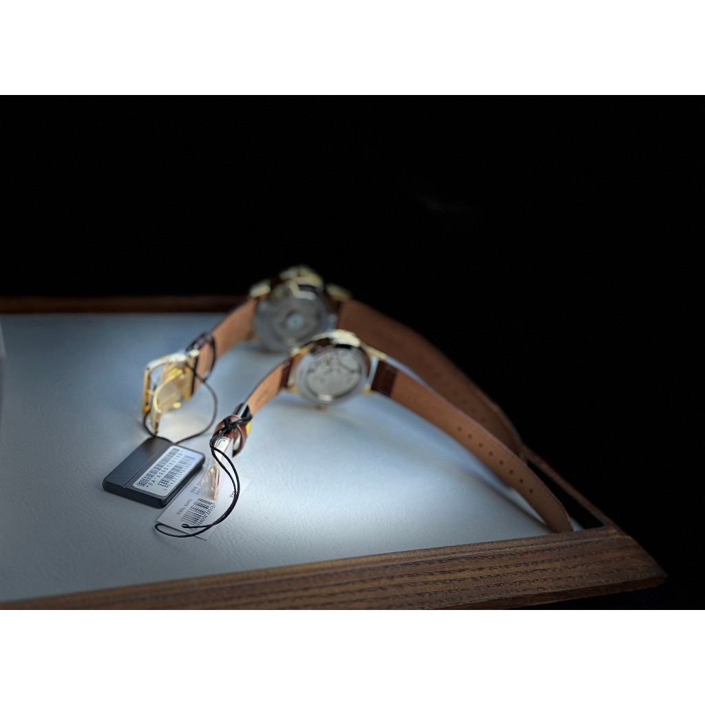 Đồng hồ đôi nam nữ dây da Orient Sun Moon Gen 4 Open Heart RA-AS0010S10B và RA-AG0728S