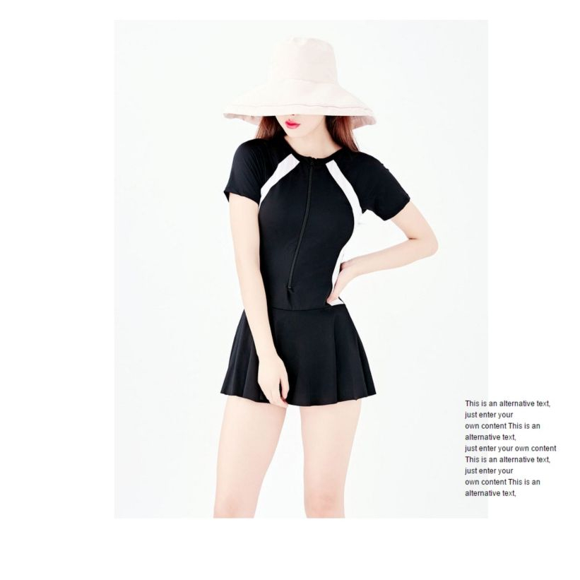 Đồ bơi nữ bikini 1 mảnh dài tay dáng váy có quần trong kín đáo VAKOMA TT126