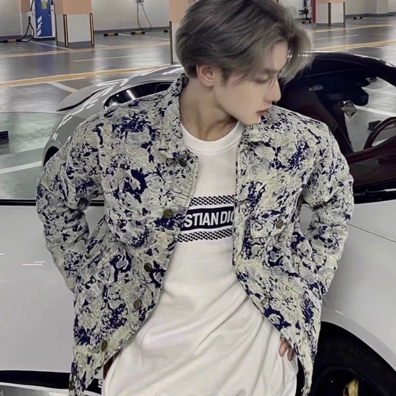 Áo Khoác Jeans Hoạ Tiết Phong Cách Nam Nữ